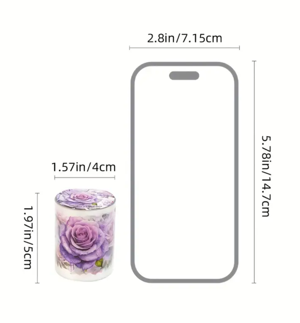 Blooming PET Flower Stickers