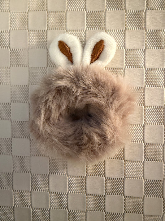 Fluffy Rabbit Ears Scrunchy
