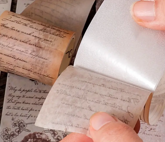 Vintage Poetry-Themed Washi Tape