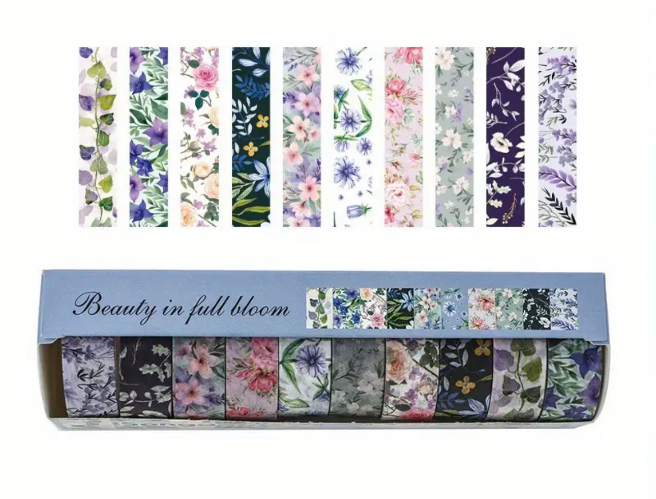 Blooming Floral Washi Tape Set - 10 Rolls