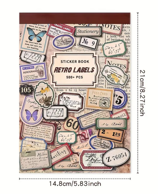 Retro Labels Sticker Book