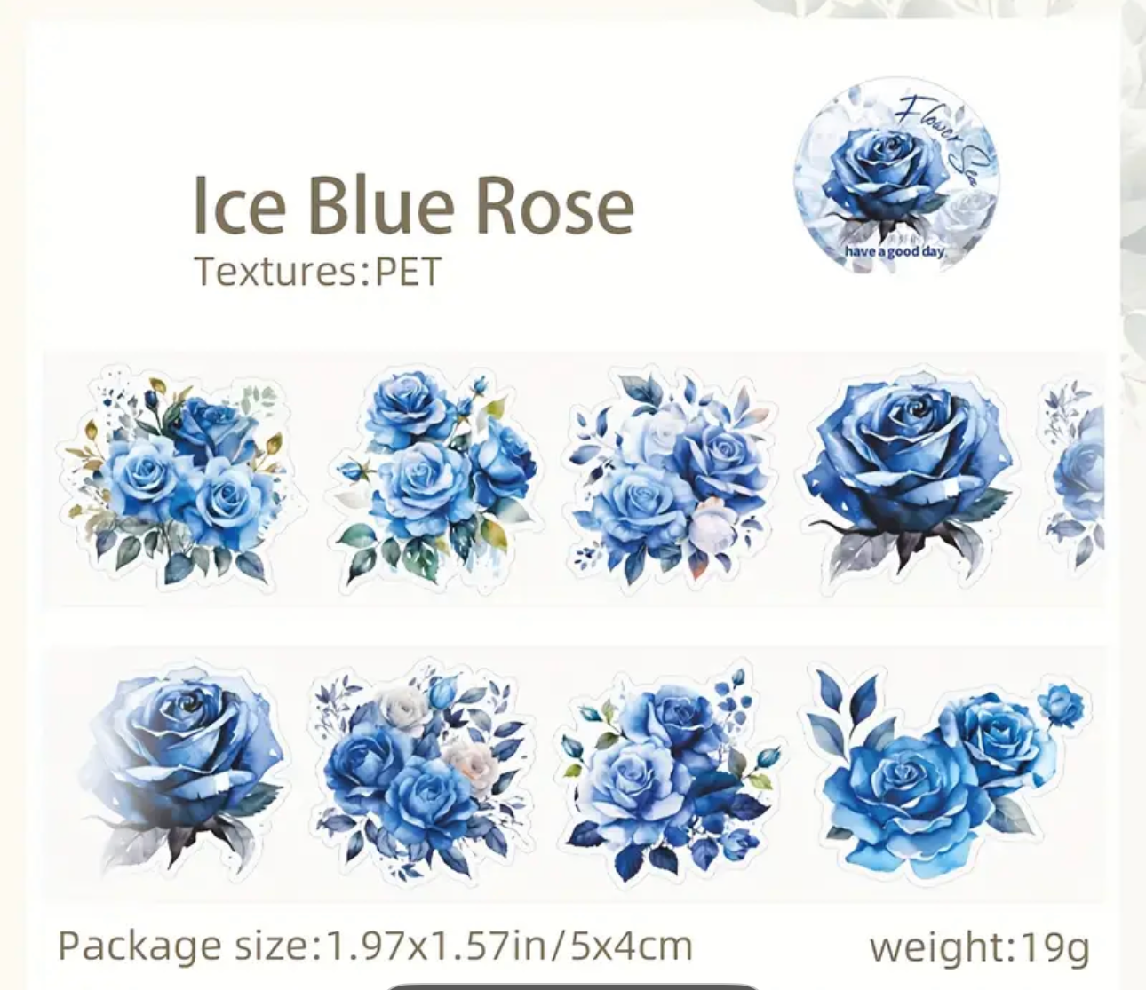 Blooming PET Flower Stickers