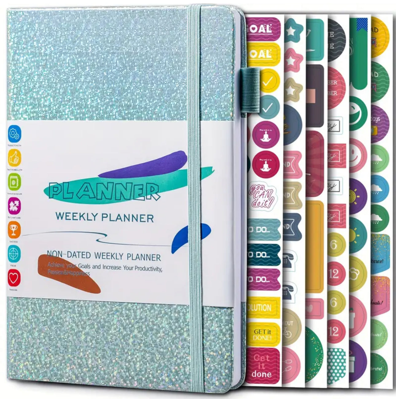 Planner with stickers