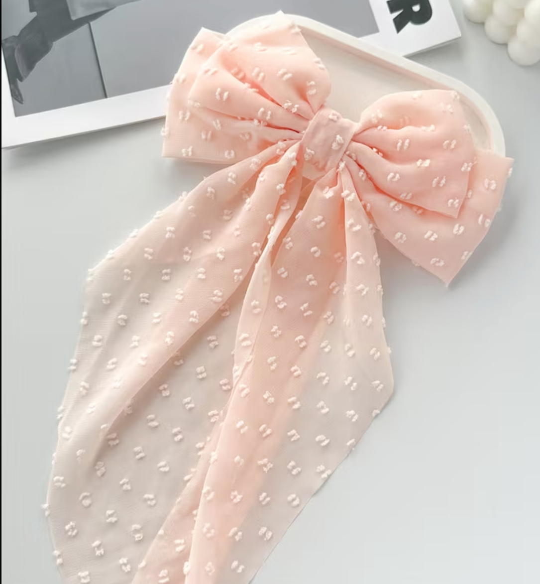 Sheer Hair Bow Clip