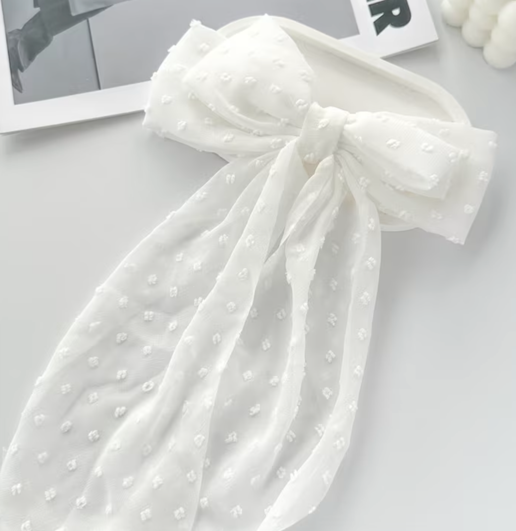 Sheer Hair Bow Clip