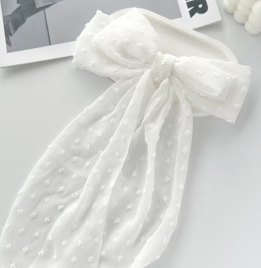 Sheer Hair Bow Clip